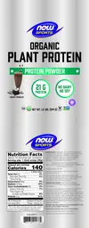 Label for Organic Plant Protein Creamy Chocolate