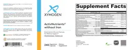 Label for ActivNutrients without Iron