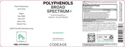 Label for Polyphenols Broad Spectrum+