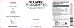 Label for Sea Moss Wildcrafted