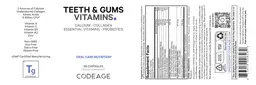 Label for Teeth & Gums Vitamins