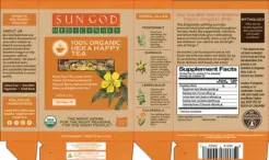 Label for 100% Organic Heka Happy Tea