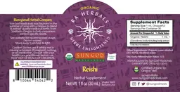 Label for Organic Reishi