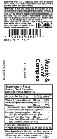 Label for Muscle & Joint Complex