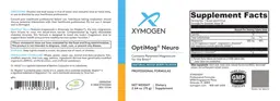 Label for OptiMag Neuro Natural Mixed Berry Flavor