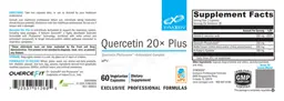 Label for Quercetin 20x Plus