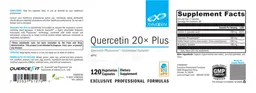 Label for Quercetin 20x Plus