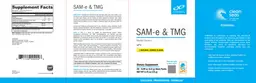 Label for SAM-e & TMG Natural Lemon Flavor