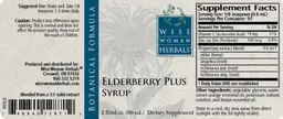 Label for Elderberry Plus Syrup