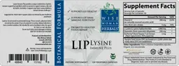 Label for Lip Lysine Immune Plus