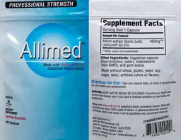 Label for Allimed 450 mg