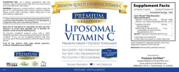 Label for Liposomal Vitamin C