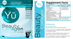 Label for Beauty Collagen Unflavored