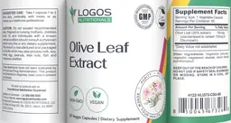 Label for Olive Leaf Extract