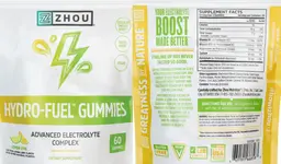 Label for Hydro-Fuel Gummies Lemon Lime