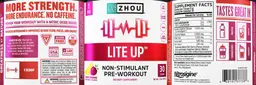 Label for Lite Up Berry Lemonade