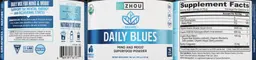 Label for Organic Daily Blues Blueberry