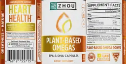 Label for Plant-Based Omegas