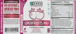 Label for Superfruits Max Watermelon