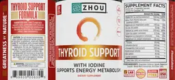 Label for Thyroid Support with Iodine