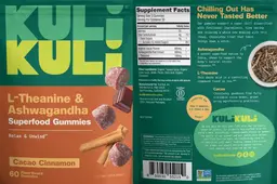 Label for Superfood Gummies Cacao Cinnamon