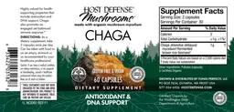 Label for Chaga