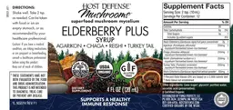 Label for Elderberry Plus Syrup