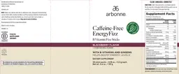 Label for Caffeine-Free EnergyFizz Blackberry Flavor