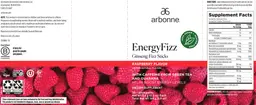 Label for EnergyFizz Raspberry Flavor