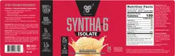 Label for Syntha-6 Isolate Vanilla Ice Cream