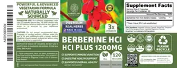 Label for Berberine HCl Plus 1200 mg