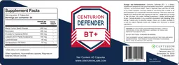 Label for Centurion Defender BT+