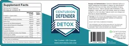 Label for Centurion Defender Detox