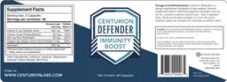 Label for Centurion Defender Immunity Boost