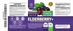 Label for Elderberry+ 600 mg