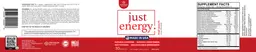 Label for Just Energy Fruit Punch