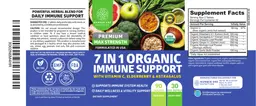 Label for 7 in 1 Organic Immune Support