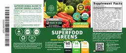 Label for Organic Superfood Greens