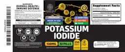 Label for Potassium Iodide 130 mg