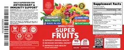 Label for Whole Food Super Fruits