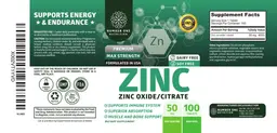 Label for Zinc 50 mg