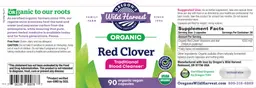 Label for Organic Red Clover