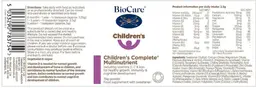 Label for Children's Complete Multinutrient