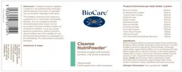 Label for Cleanse NutriPowder