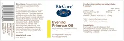 Label for Evening Primrose Oil