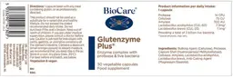 Label for Glutenzyme Plus