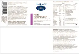Label for Multi NutriPowder