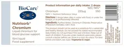 Label for Nutrisorb Chromium