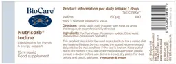 Label for Nutrisorb Iodine