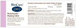 Label for Nutrisorb Methyl B12